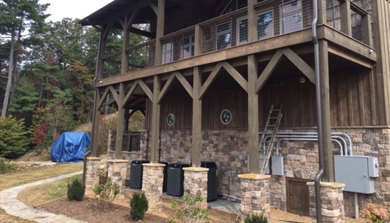 Trex Transcend Havana Gold deck off of guest quarters.