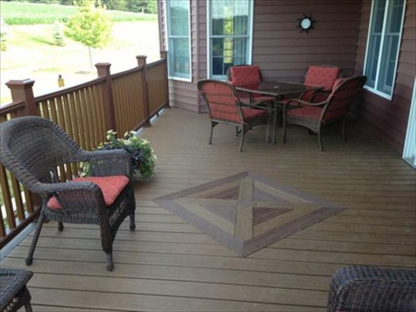 Trex composite Transcend custom design deck and rail, Iowa