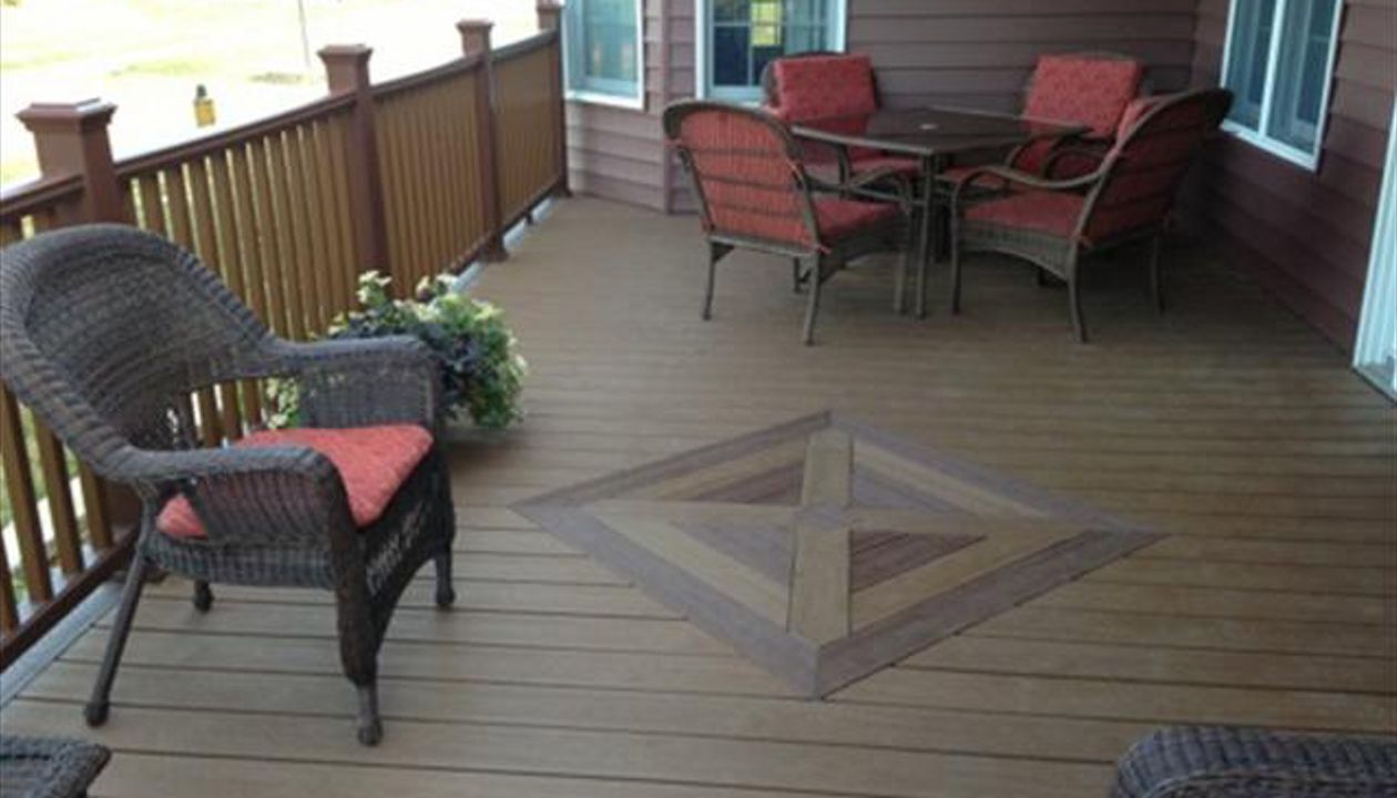 Trex composite Transcend custom design deck and rail, Iowa