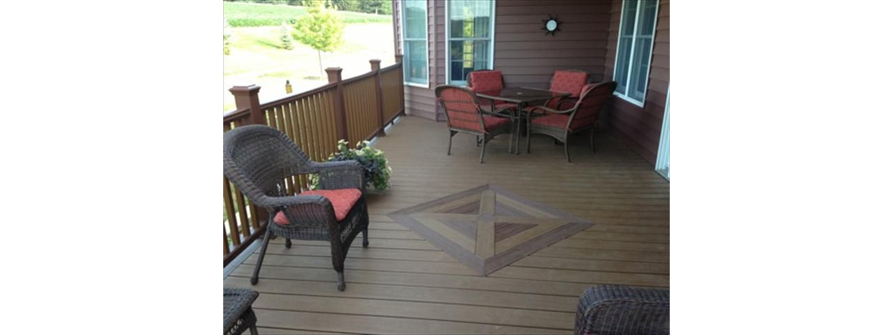 Trex composite Transcend custom design deck and rail, Iowa