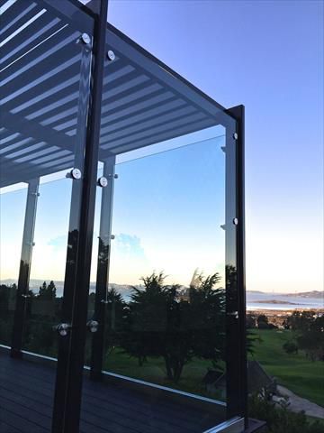 Trex Transcend Glass windscreen decking Berkeley El Cerrito