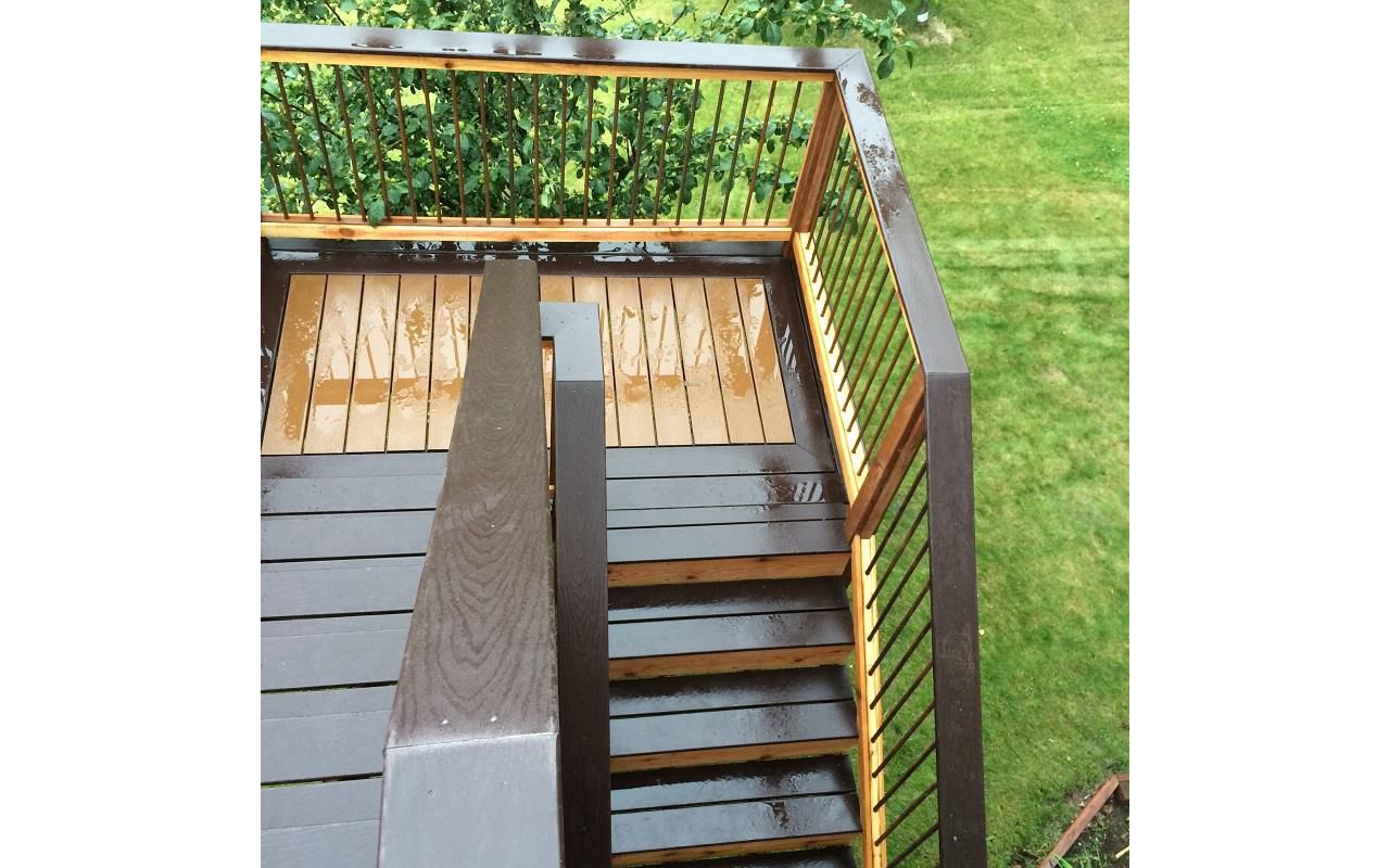 N Sky can always find a way to keep you grounded, connecting all your upper level decks to grade with custom designed stairs to fit any application!