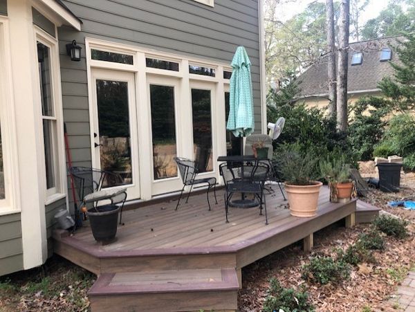 Trex Enhance Naturals Toasted Sand and Sunset Cove deck in Cary, NC