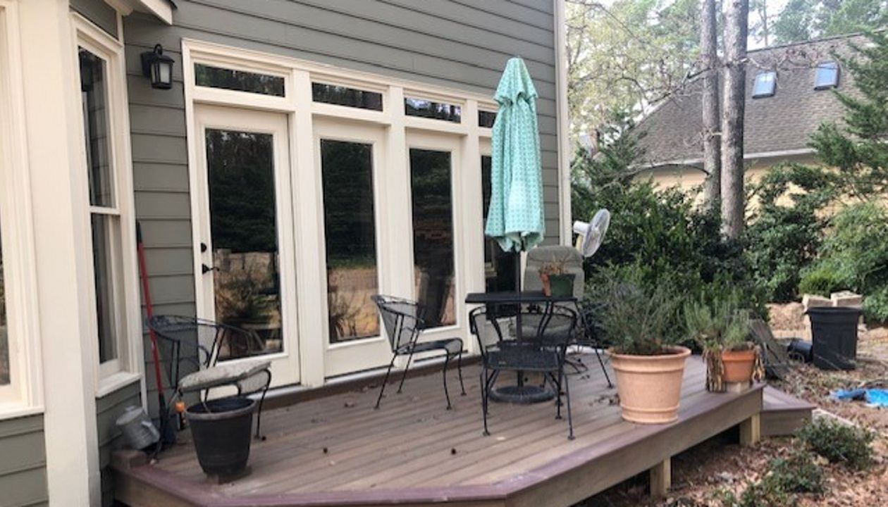 Trex Enhance Naturals Toasted Sand and Sunset Cove deck in Cary, NC