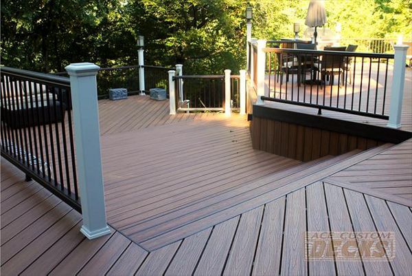 Trex Transcend Custom Tiki Torch w/ Vintage Lantern Deck