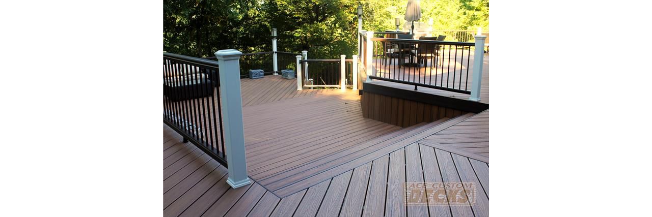 Trex Transcend Custom Tiki Torch w/ Vintage Lantern Deck