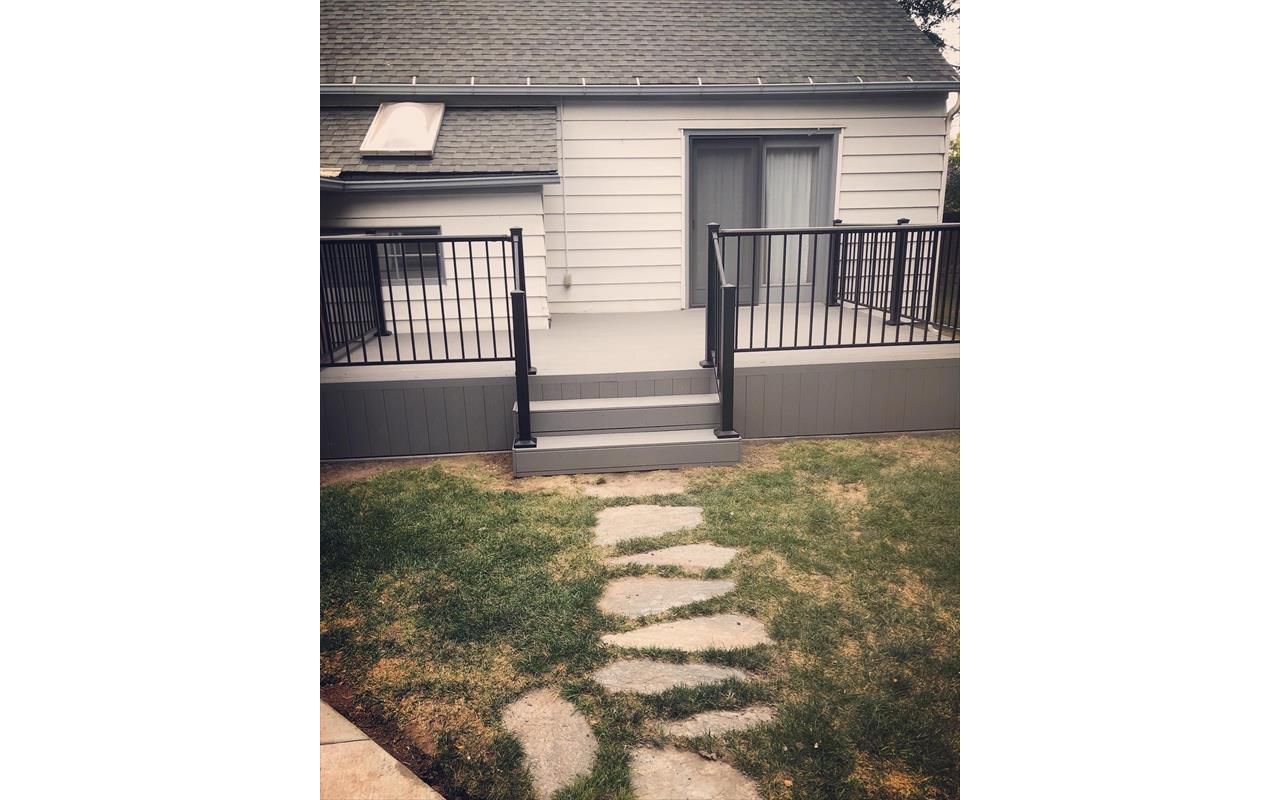 Pebble Grey with Black Railing