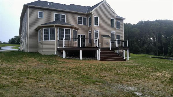 All Angles Trex Transcend Tiki Torch and Vintage Lantern decking