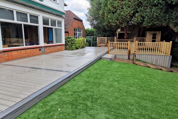 Claygate, Surrey Trex Transcend Island Mist School Decking