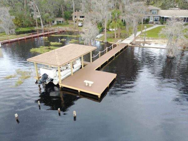 Trex Saddle Dock and Boathouse in Orlando, FL