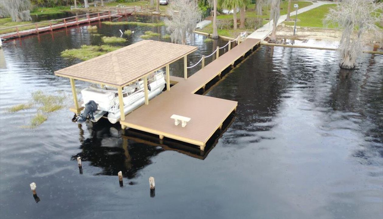 Trex Saddle Dock and Boathouse in Orlando, FL