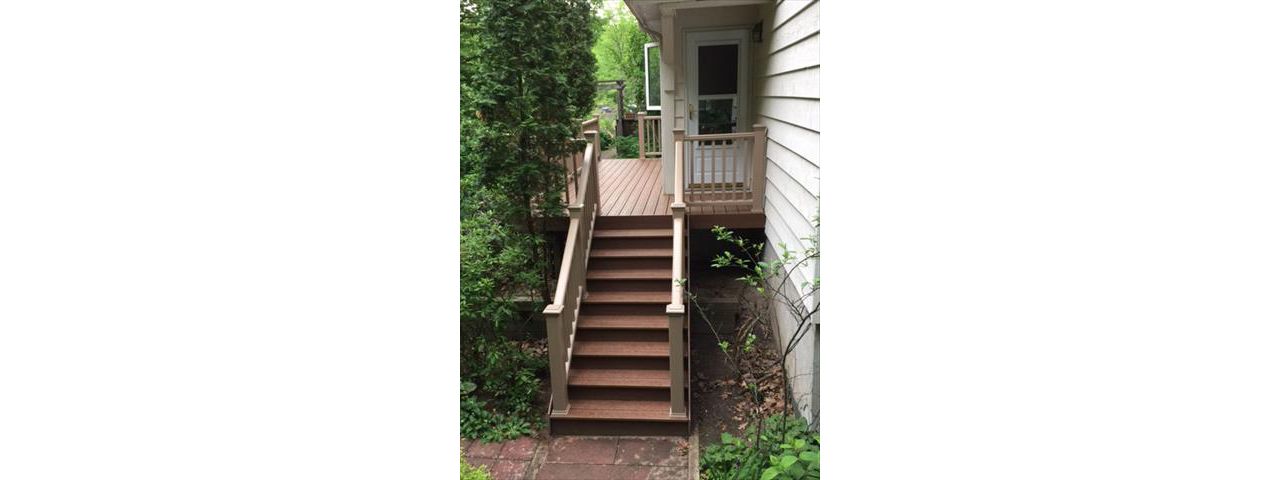 Tree House Deck & Stair; Rope Swing Railing