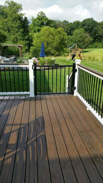 Trex Spiced Rum Decking With Cocktail Rails