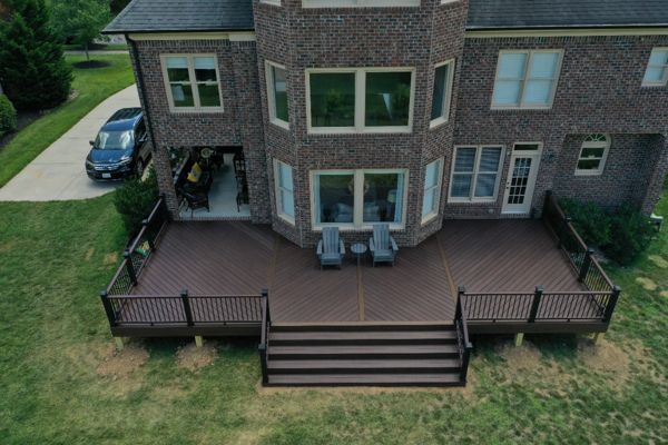 Lava Rock deck with Spiced Rum accents and Transcends Railing