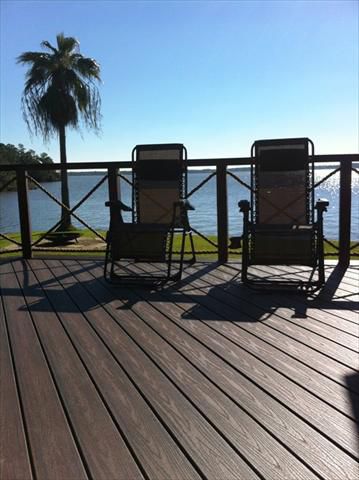 Lava Rock Trex Deck in Crosby Texas