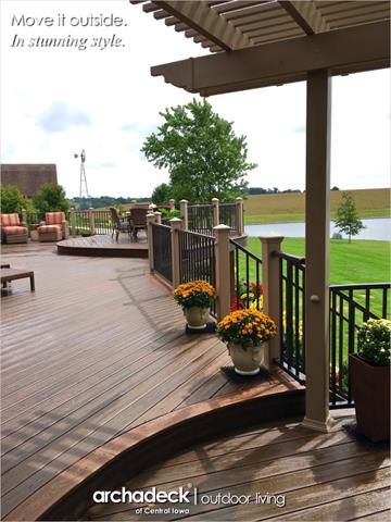 Elevations Framing-Trex Transcend Curved Deck, Central Iowa