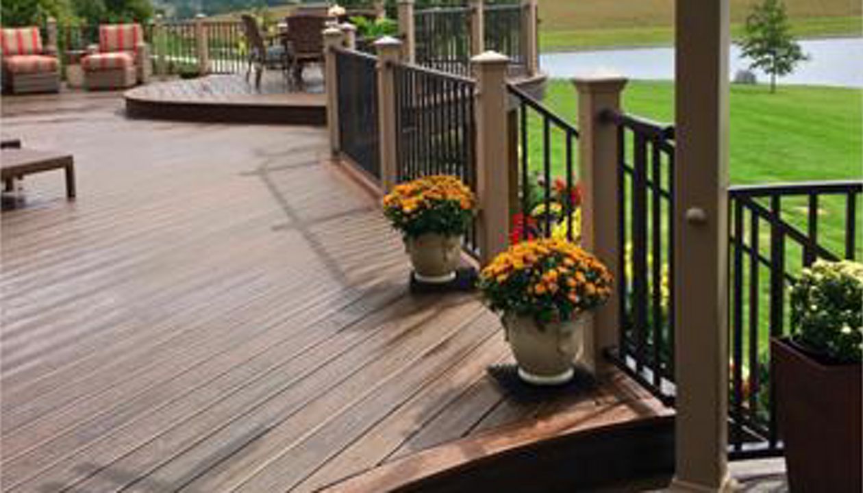Elevations Framing-Trex Transcend Curved Deck, Central Iowa