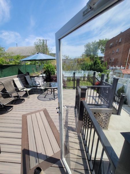 Trex Rocky Harbor backyard deck