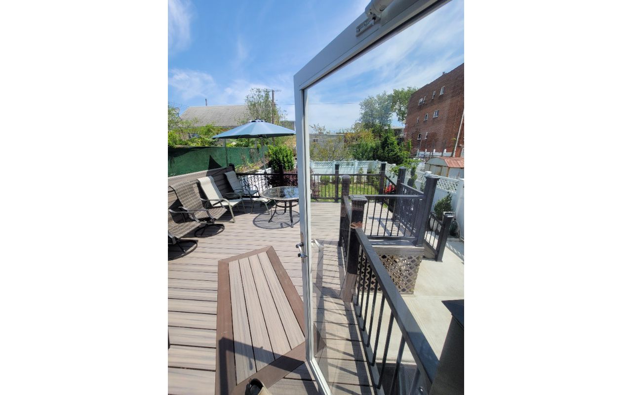 Trex Rocky Harbor backyard deck