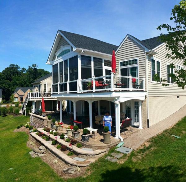 Gorgeous completed Trex Porch and Deck