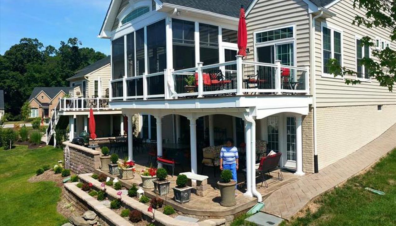 Gorgeous completed Trex Porch and Deck
