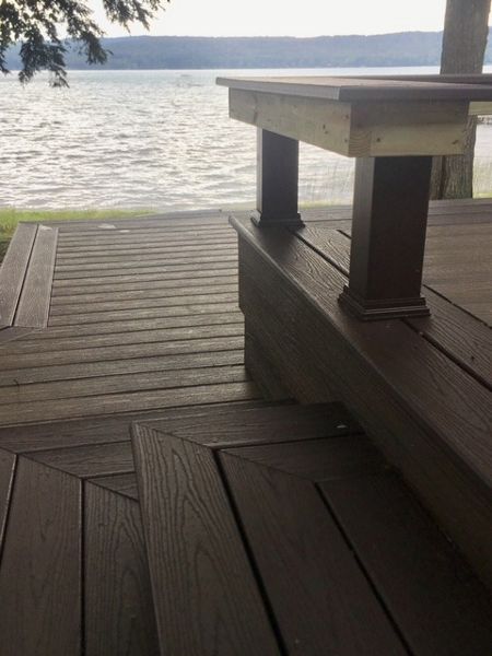 Custom composite waterfront deck