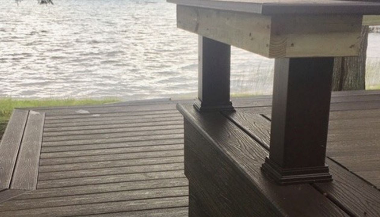 Custom composite waterfront deck