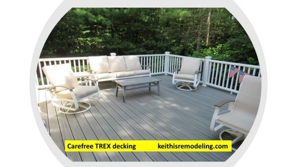 TREX Island Mist decking, room for entertaining
