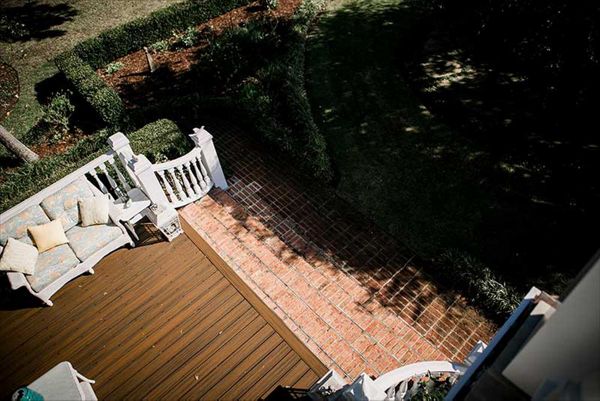 View from above on this beautiful custom deck.