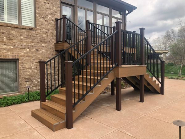 Trex Transcend Havana Gold Decking w/ Signature Railing and Rain Escape System