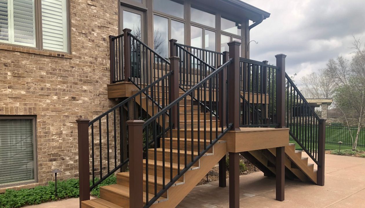 Trex Transcend Havana Gold Decking w/ Signature Railing and Rain Escape System