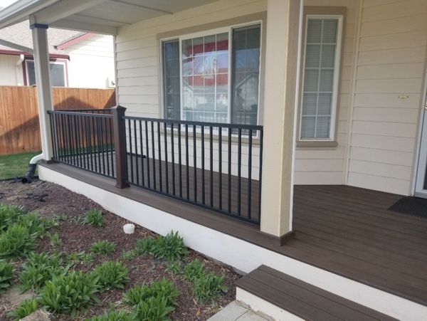 Transcends: Spiced Rum deck and Vintage Lantern Post & Black Balusters