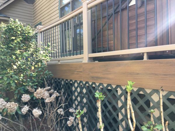 Trex Havana Gold fascia finishes out this phenomenal outdoor living space clean and consistent