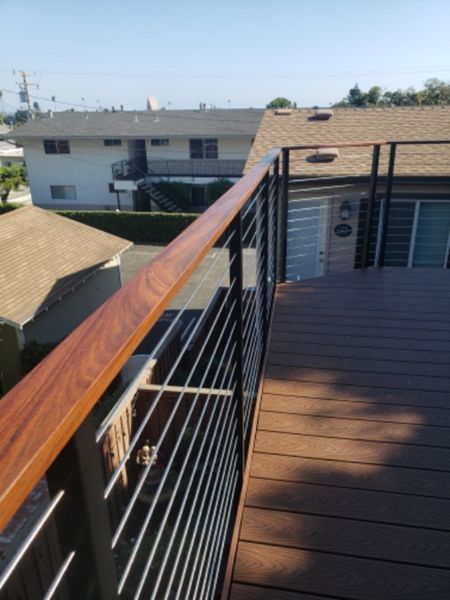 New Trex Deck & Cable Railing in Malibu , CA