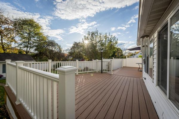 White Transcend Railing with Transcend Decking