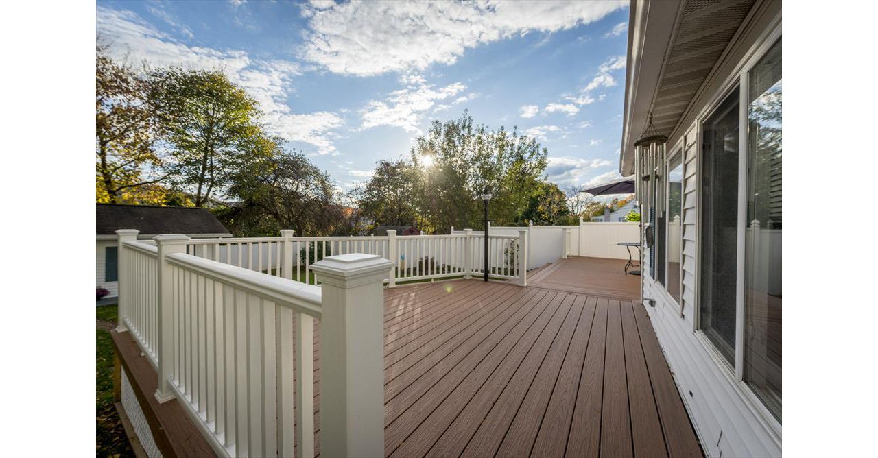 White Transcend Railing with Transcend Decking