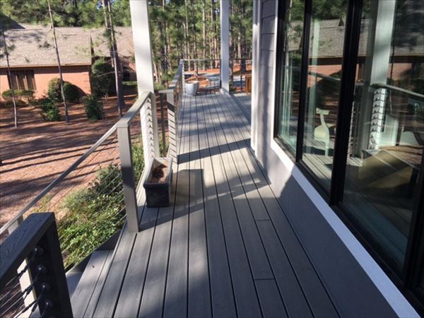 Trex walkway is great transition from porch to sitting area