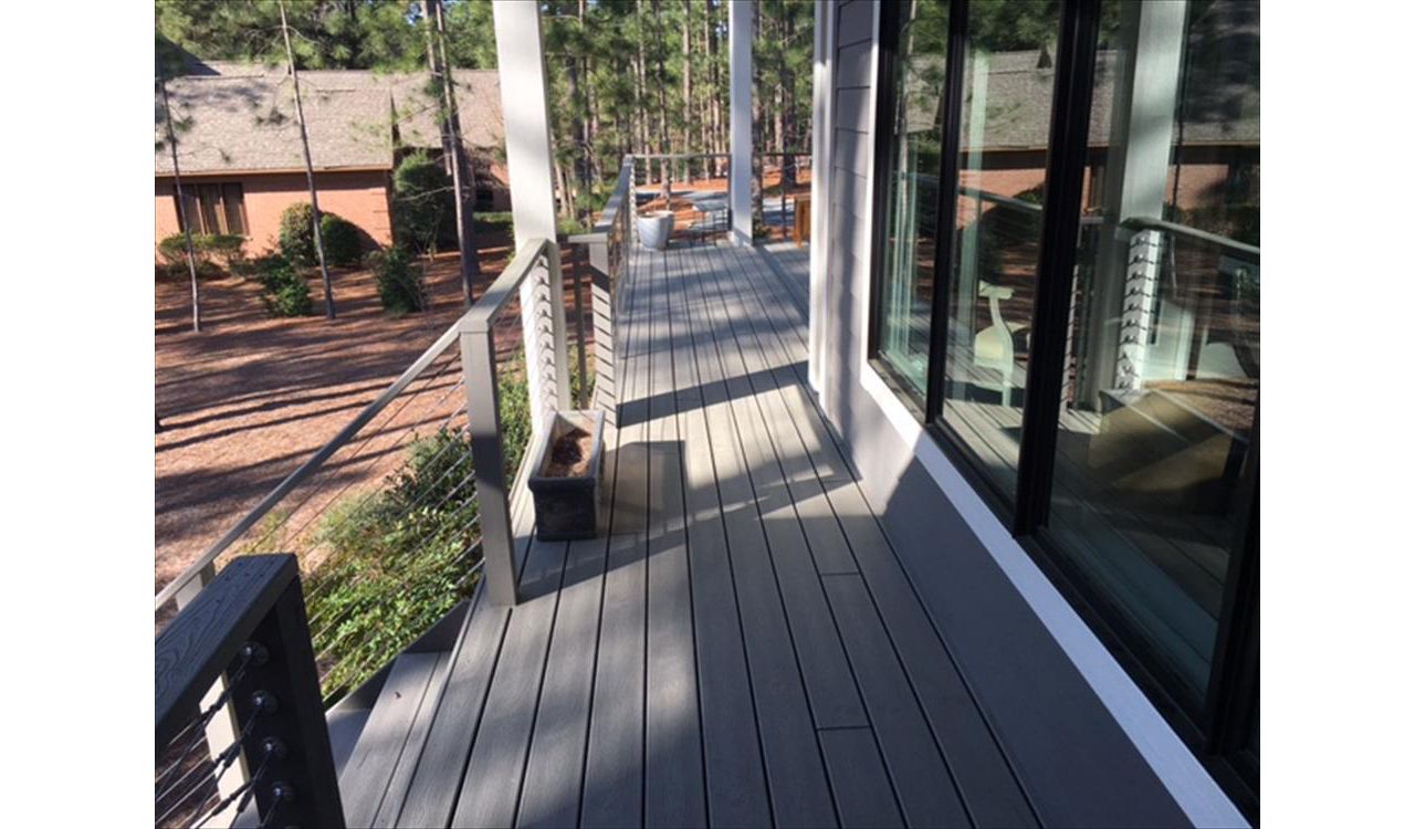 Trex walkway is great transition from porch to sitting area