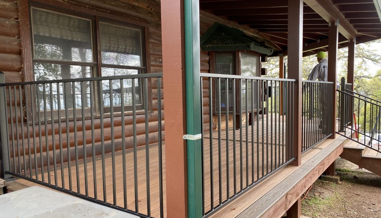 Tiki Torch Decking with Spiced Rum Boarder Placerville, CA