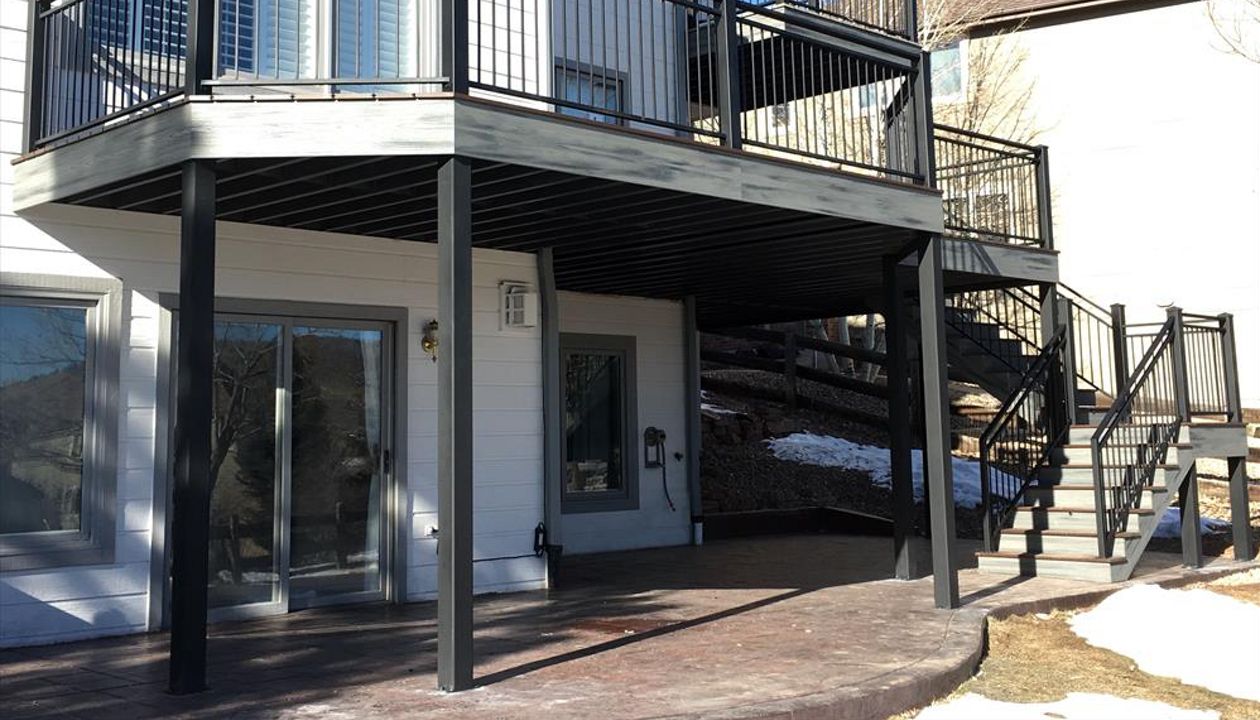 Island Mist decking and facsia, Trex Elevations