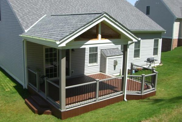 Fire Pit Transcend Decking with Gravel Path Rail