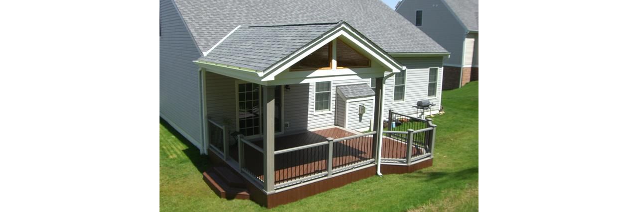 Fire Pit Transcend Decking with Gravel Path Rail