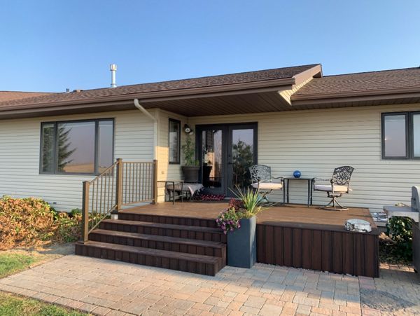 Re-deck with Spiced Rum interior and Lava Rock boarders and fascia