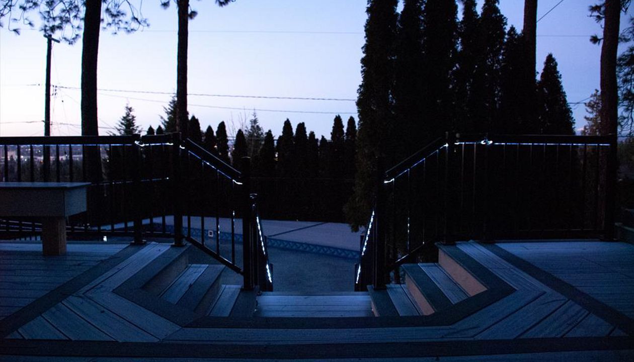Geometric Stairway Down to the Pool
