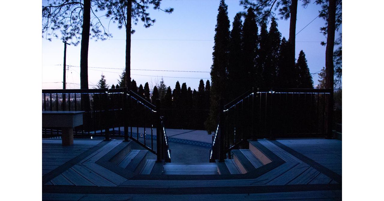 Geometric Stairway Down to the Pool