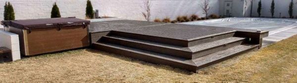 Reno, Nev., Trex hot tub and pool deck.