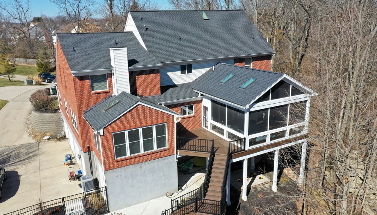 2021 Trex deck, railing and 3-season room in Loveland Ohio