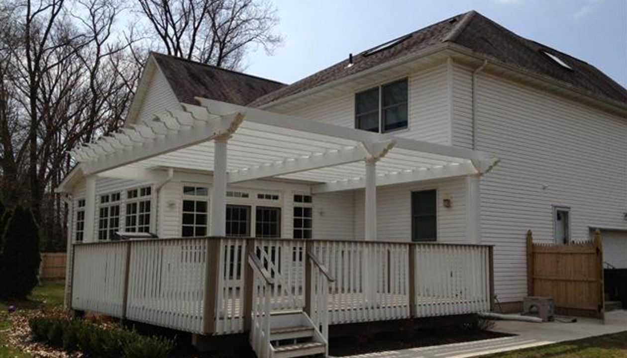 Gravel Path / rail stained wood