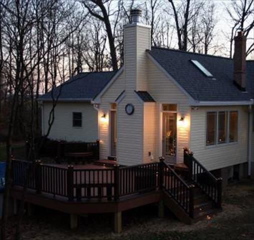 tiki torch with lava rock border