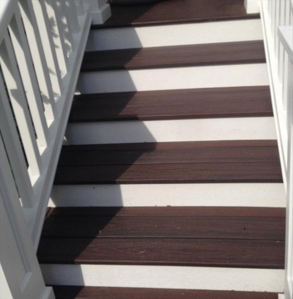 Downtown Northville, Trex Transcend Tropical, Color is Lava Rock